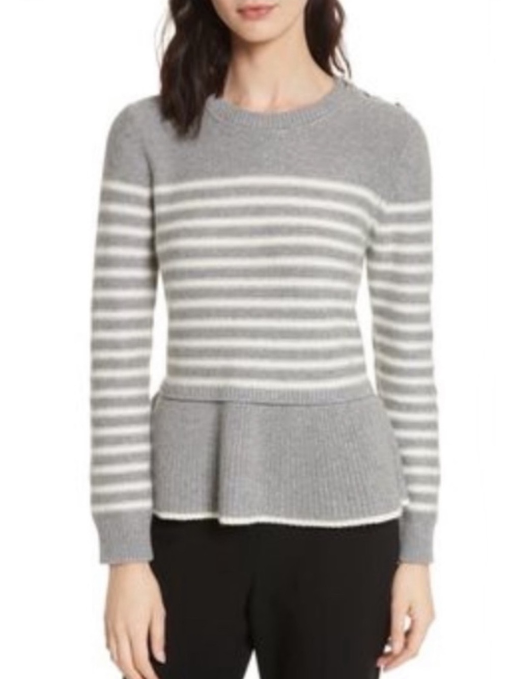 Kate Spade Broome Street Peplum Sweater Trendy Chic